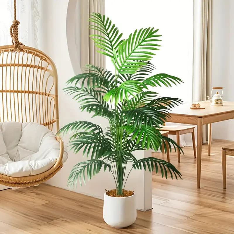 75cm 18Folhas Planta Artificial Palmeira Areca Real Toque Vendido(s) - Variação: