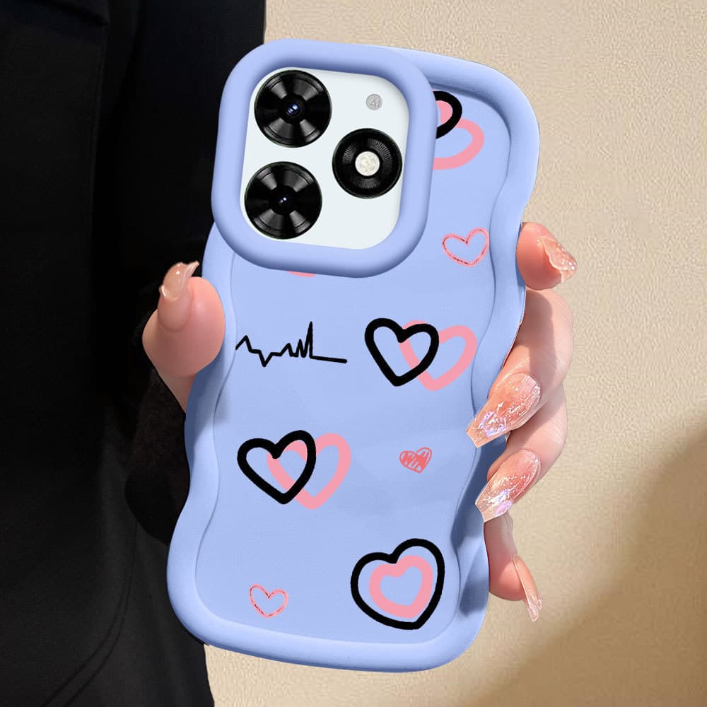 Capa Coração Para Infinix Smart 8 Pro HD Plus Hot 40i Capinha Macia De Silicone Celular 0208 MKL