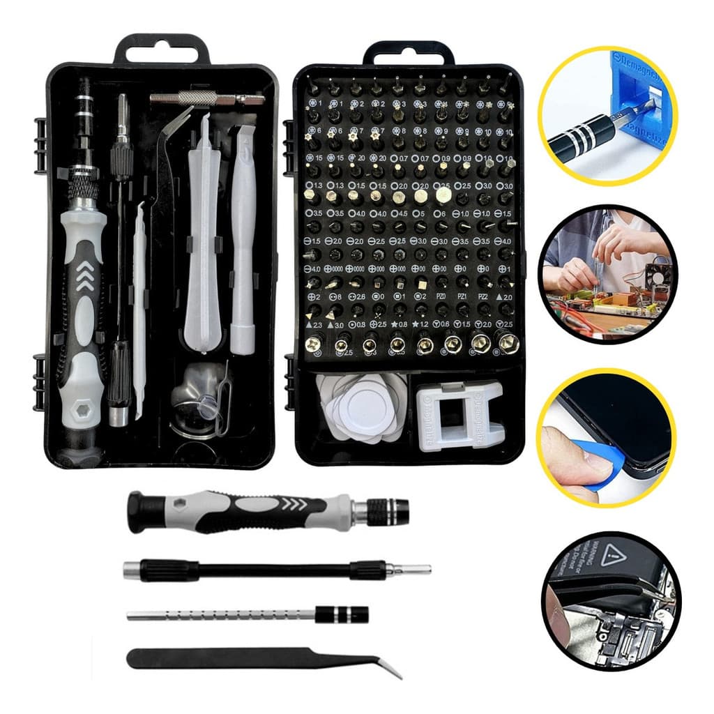 Kit De Conserto Celular Tablet 115 Peças Chaves Ferramentas