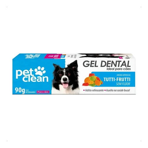 Pet Clean Pasta Dente Cães Gatos Tutti Frutti Mau Hálito 90g