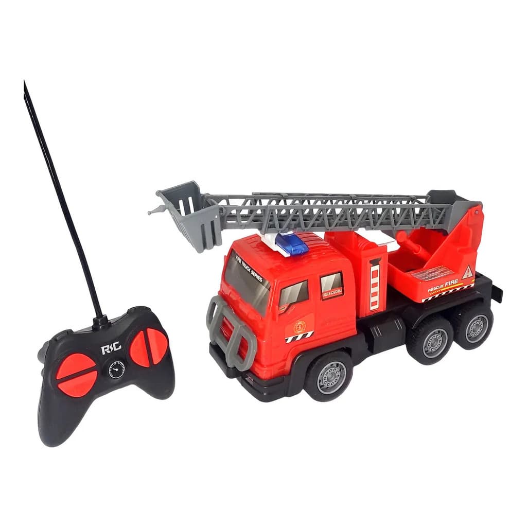 Caminhão Bombeiro Controle Remoto Ddg Toys 24cm Vermelho