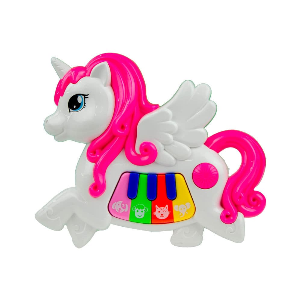 Mini Teclado Musical Infantil Unicórnio 6 Funções - Com 1 Unidades Brinquedo Menina Presente