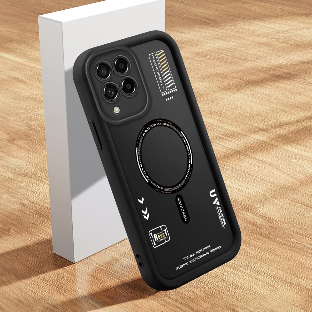 Preta Silicone Estilo Minimalista Capa para Samsung Galaxy M53 5G Capinha de Celular TY7222