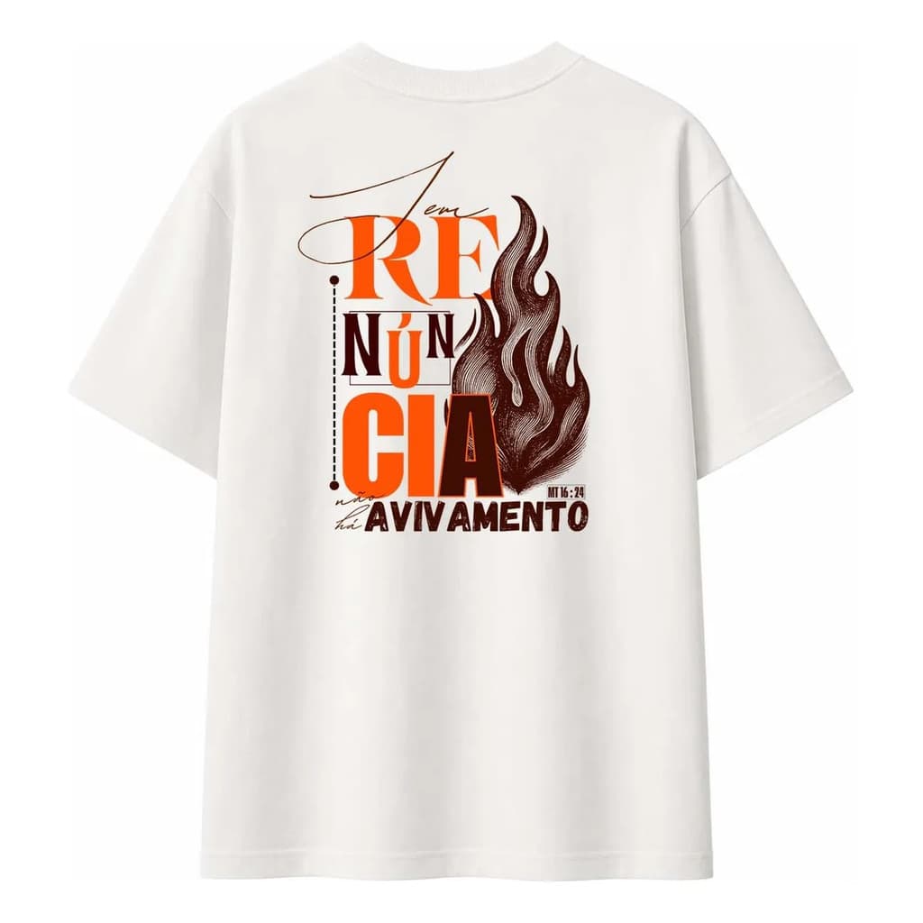 Camiseta Masculina Estampada Fé Shopping Gola Redonda Reta