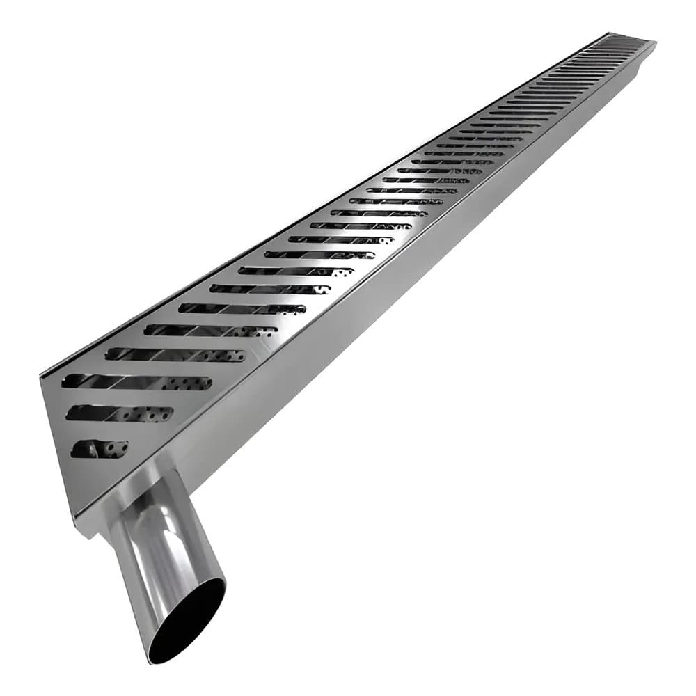 Ralo De Embutir Aço Inoxidável 50cm Escovado Banheiro Grelha Antiodor Sifão Protetor Moderno