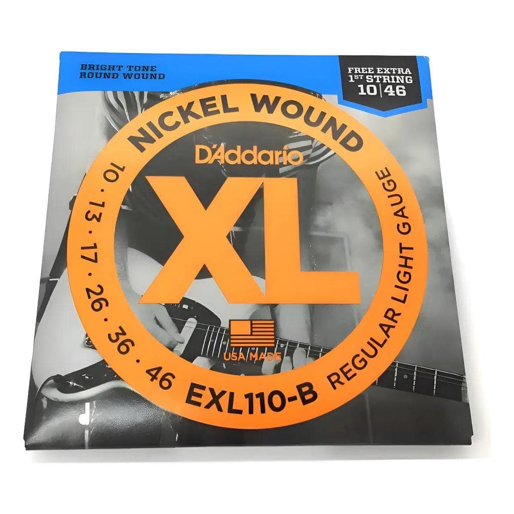 Encordoamento D'addario Exl110b Guitarra 010 + Mi Extra Pl10