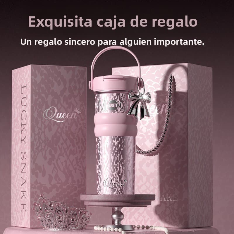 Copo Térmico De Palha De Grande Capacidade Feminino , Portátil De Dupla Utilização , Forro Alto Va