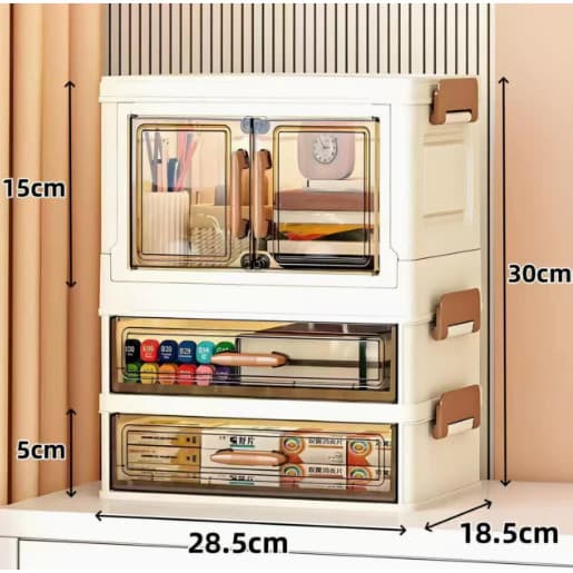 Organizador de Mesa Multi Camadas Com Gaveta Porta Dupla para Cosméticos Batom Escritório Quarto Armazenamento Vendido(s