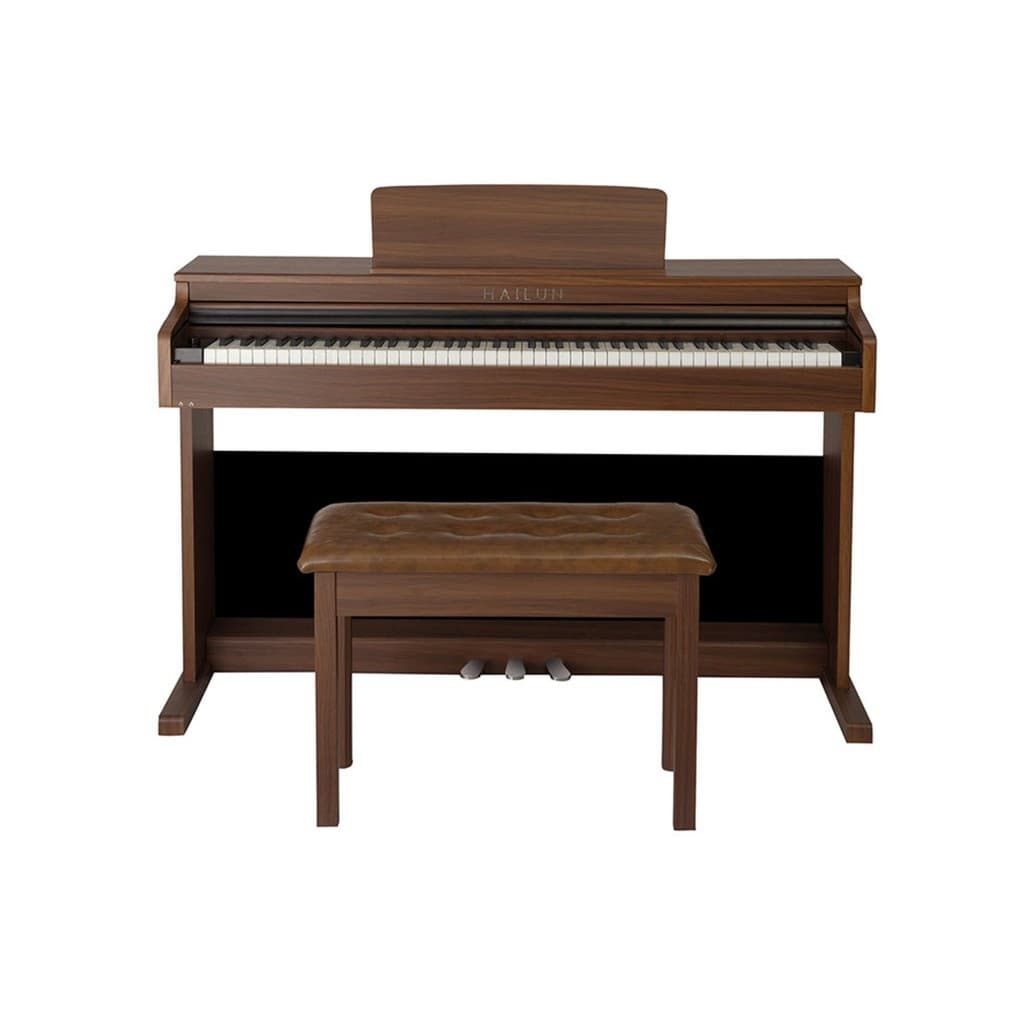 Piano Digital Bulara Hailun H201 com Banco - 88 Teclas Peso Escalonado Walnut