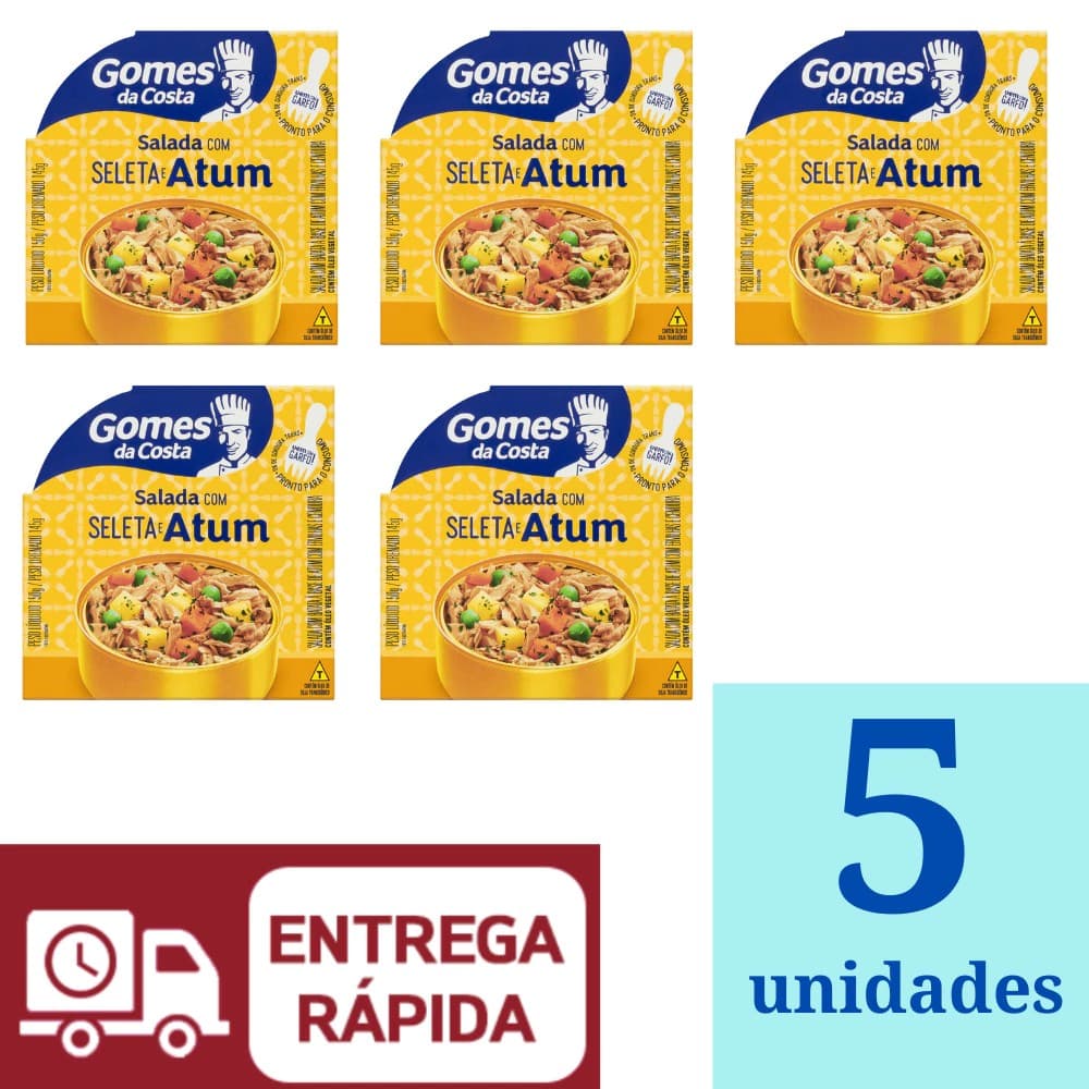 Salada Gomes da Costa com Atum e Seleta 145g Kit 5