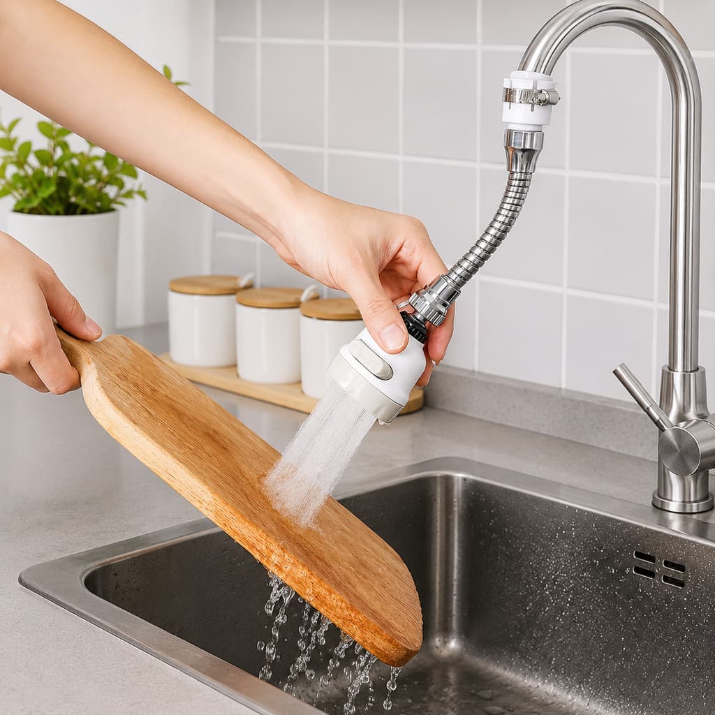 Torneira de Cozinha com Filtro e Ducha Giratória 360°