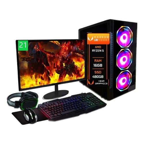 Pc Gamer  Amd Ryzen 5 5600g, 16gb Ddr4, Ssd 1tb Wifi
