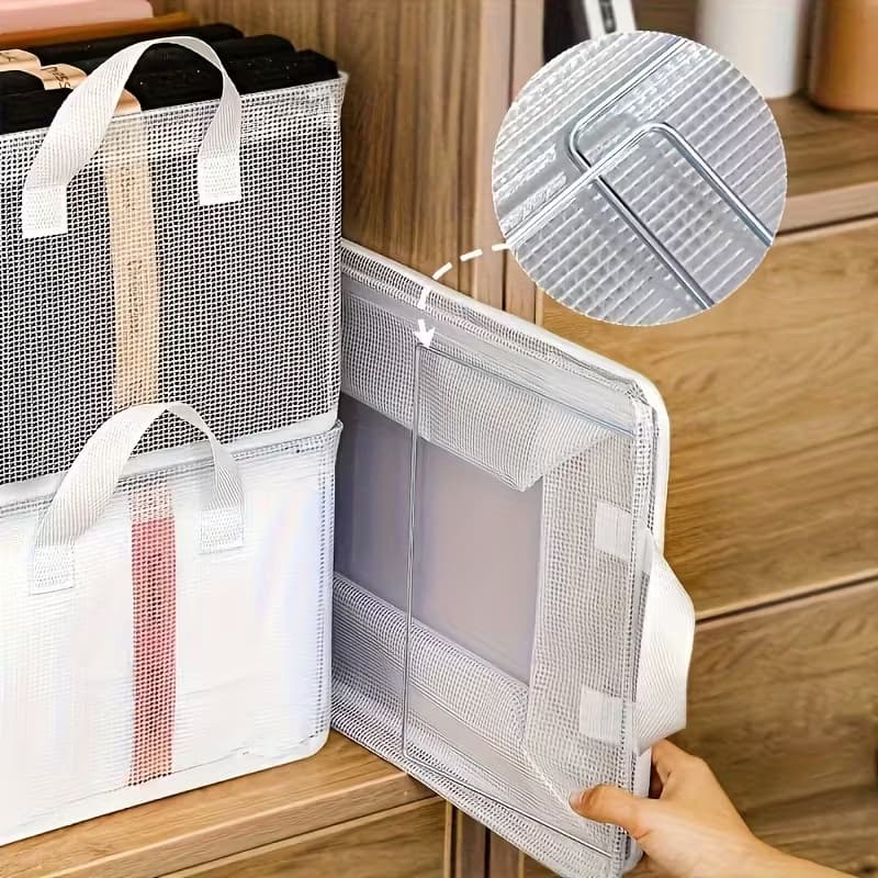 Kit 1/2/3 Caixa Organizadora Dobrável Roupas e Gavetas Organizadas Multiuso Com Feita em PVC Resistente E Ecológico Vend