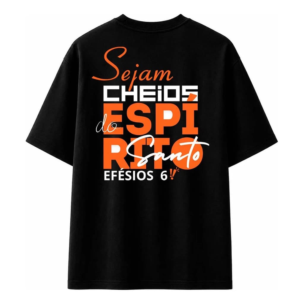 Camiseta Masculina Estampada Jesus Trabalho Reta Algodão
