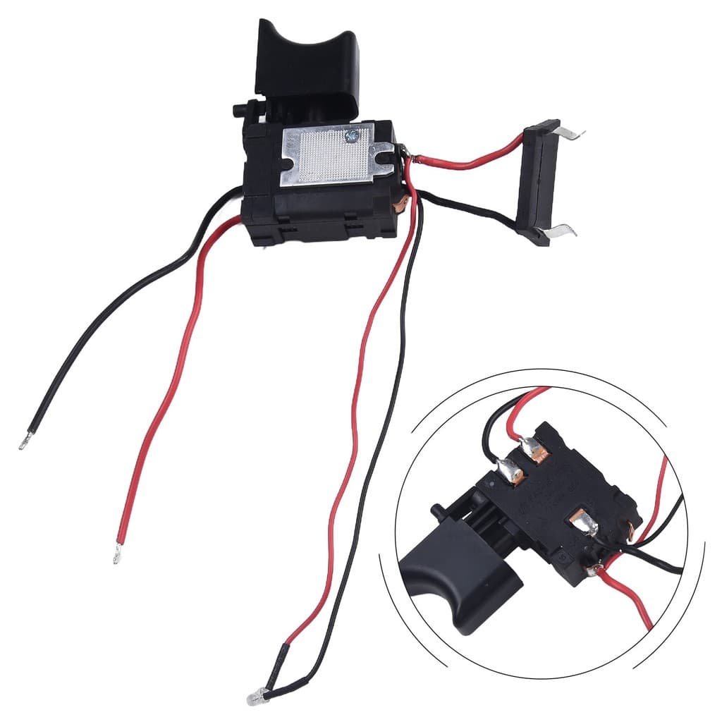 Interruptor De Gatilho De Botão Para Controle De Furadeira Elétrica 7.2V-24V 16A