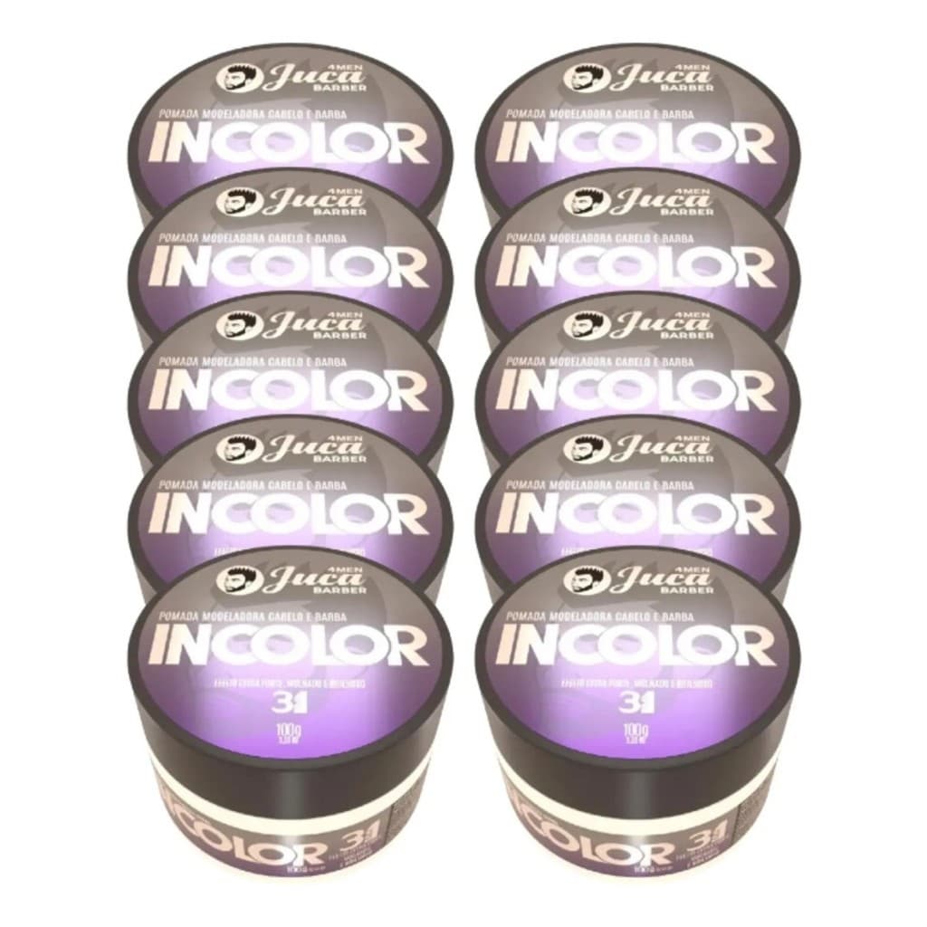 Kit 10un Pomada Modeladora Capilar 100g Incolor Juca