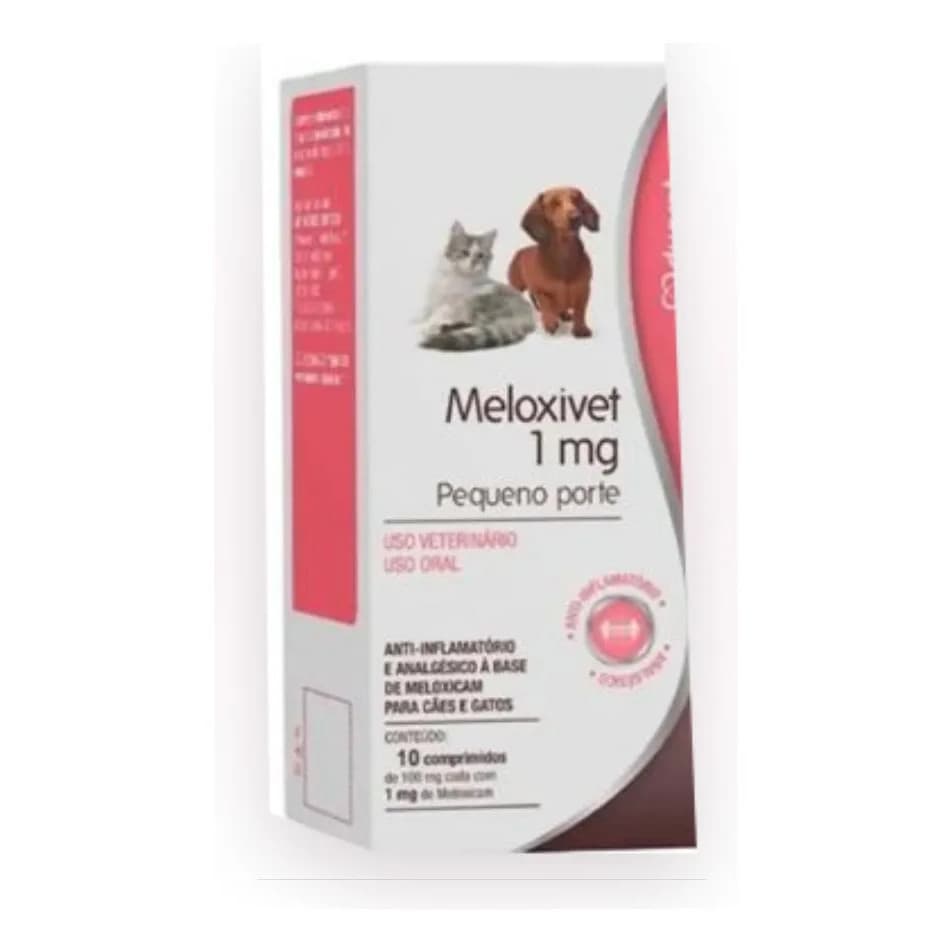 Duprat Meloxivet Meloxicam 1mg Anti Inflamatório Cães Pequeno Porte 10 Comprimidos