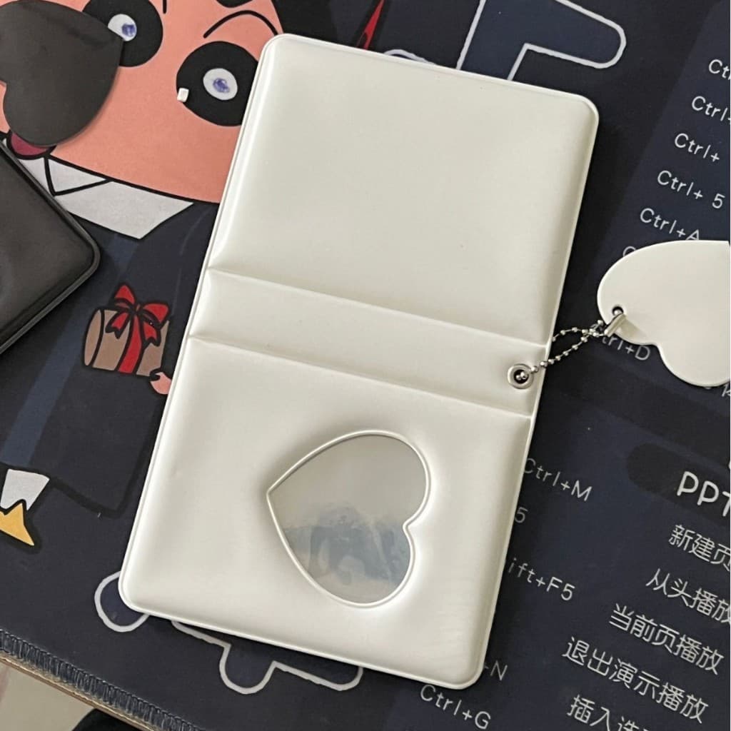 Álbum De Fotos Oco Amor Coração Capa Photocard Titular Instax Mini Para Cartões Coletar Livro Vendido(s) - Branco