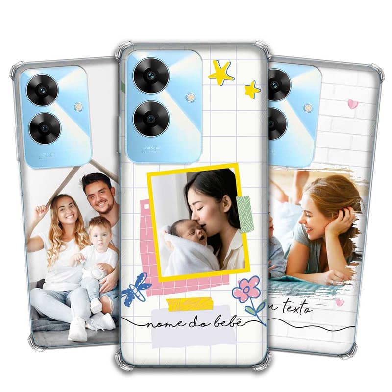Capa Capinha - Realme Note 60 - Com Sua Foto Personalizada Anti-Impacto
