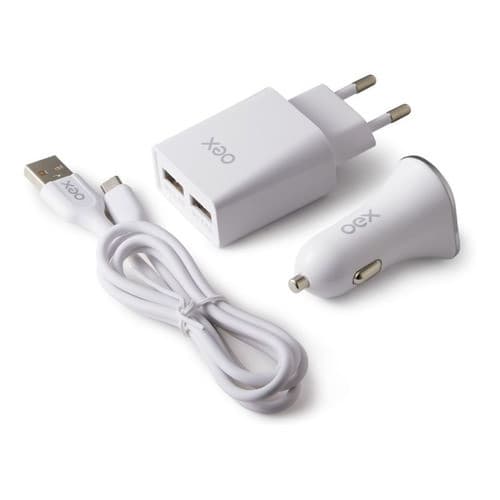 Carregador V8 Parede E Veicular 2 Portas Oex Premium