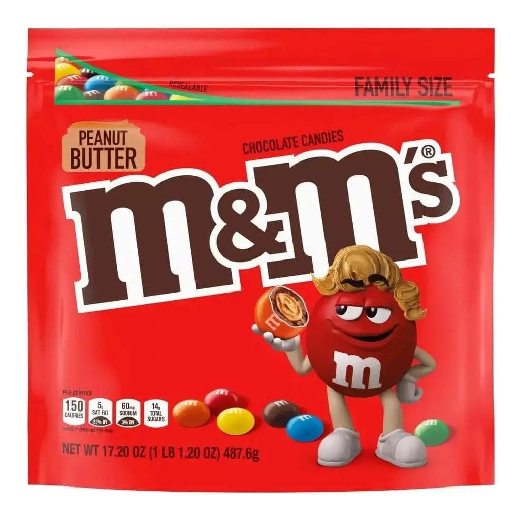 M&m's Peanut Butter 487g Family Size Importado Chocolate