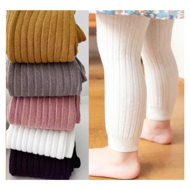 Legging Infantil Canelada Cinza Tamanho 2-4 Anos