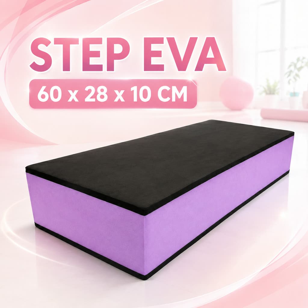 Kit 4 Step Academia 60x28x10 EVA Base Lisa Plataforma Fitness Crossfit Aeróbico