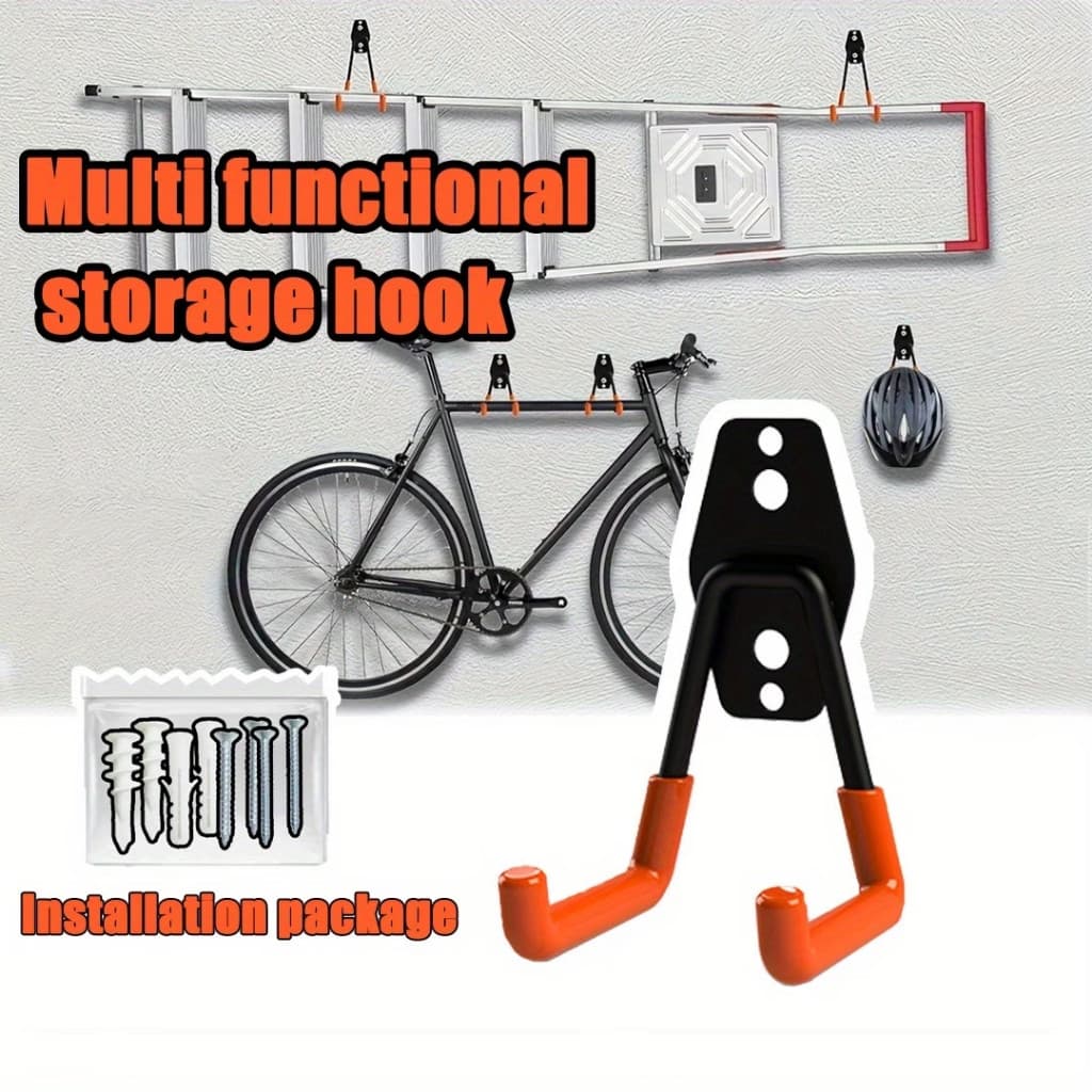 Kit 2/4 Suporte Aço Multiuso 23kg Parede Mangueira Bike Escada Vasoura Rodo Vendido(s) - kit 2