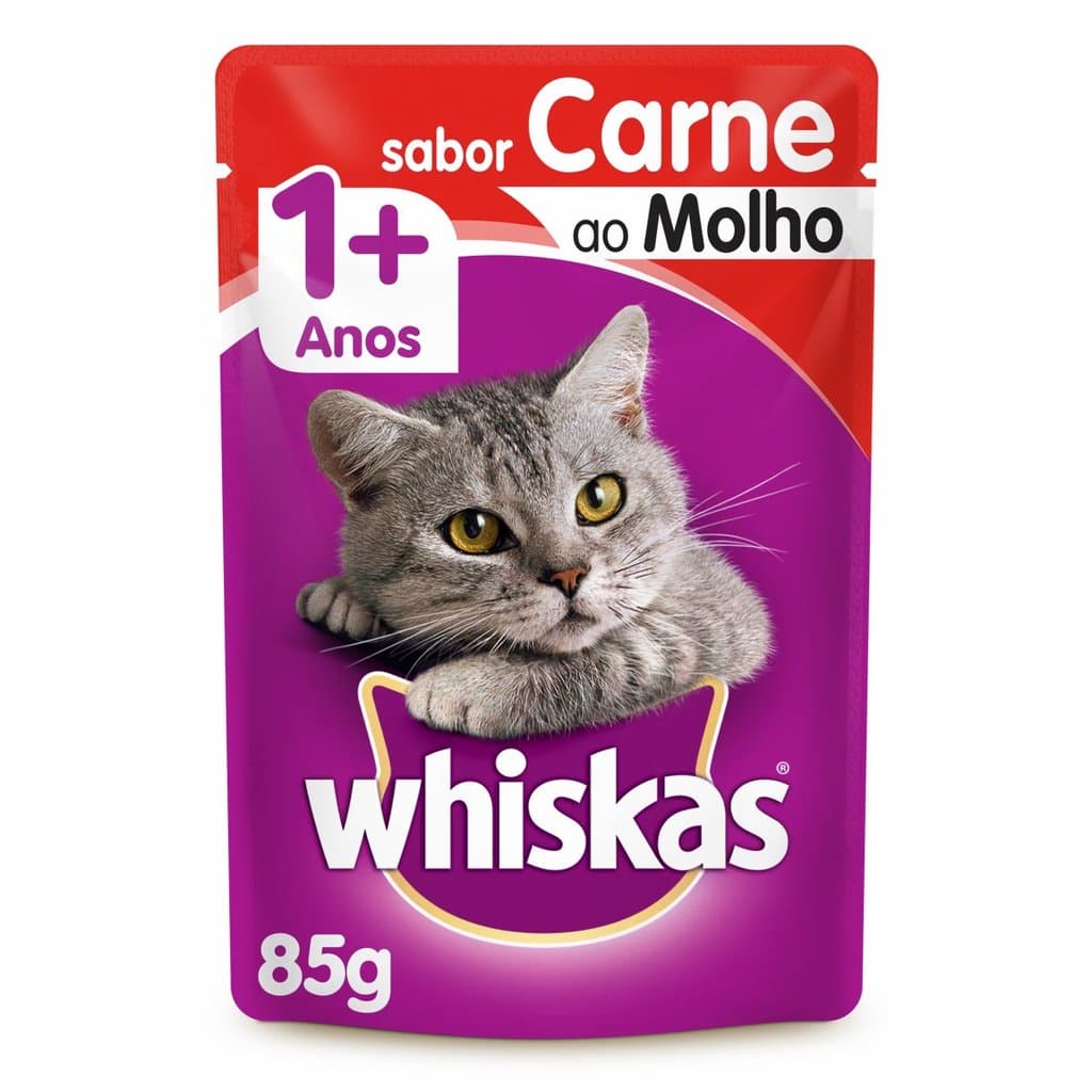 Ração Úmida Gatos Adultos Carne ao Molho Sachê 85g