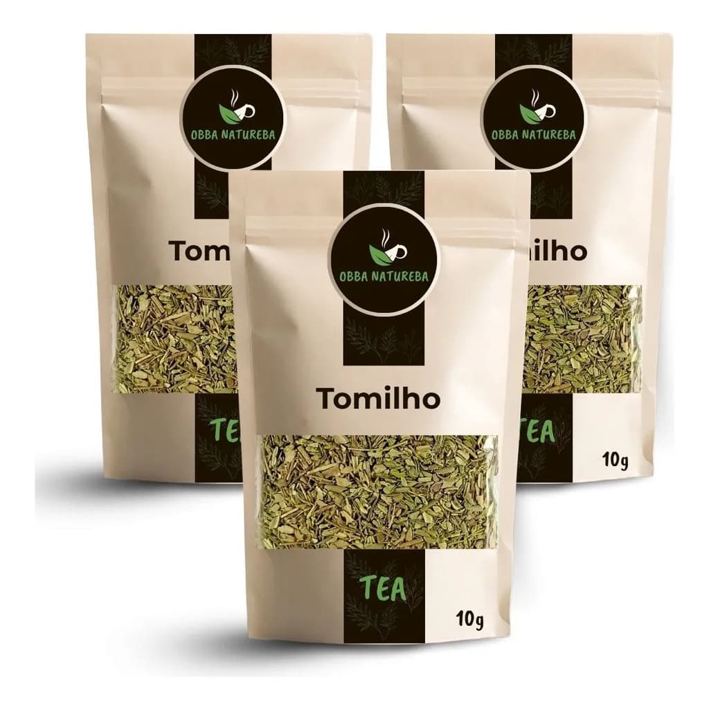 Infusão de Tomilho Para Preparo de Chá Secagem Natural-Com 3 Pacotes