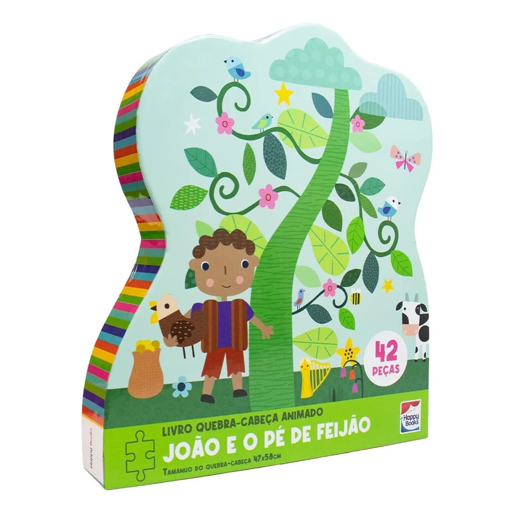 LIVRO QUEBRA-CABECA ANIMADO: JOAO E O PE DE FEIJAO INFANTIL