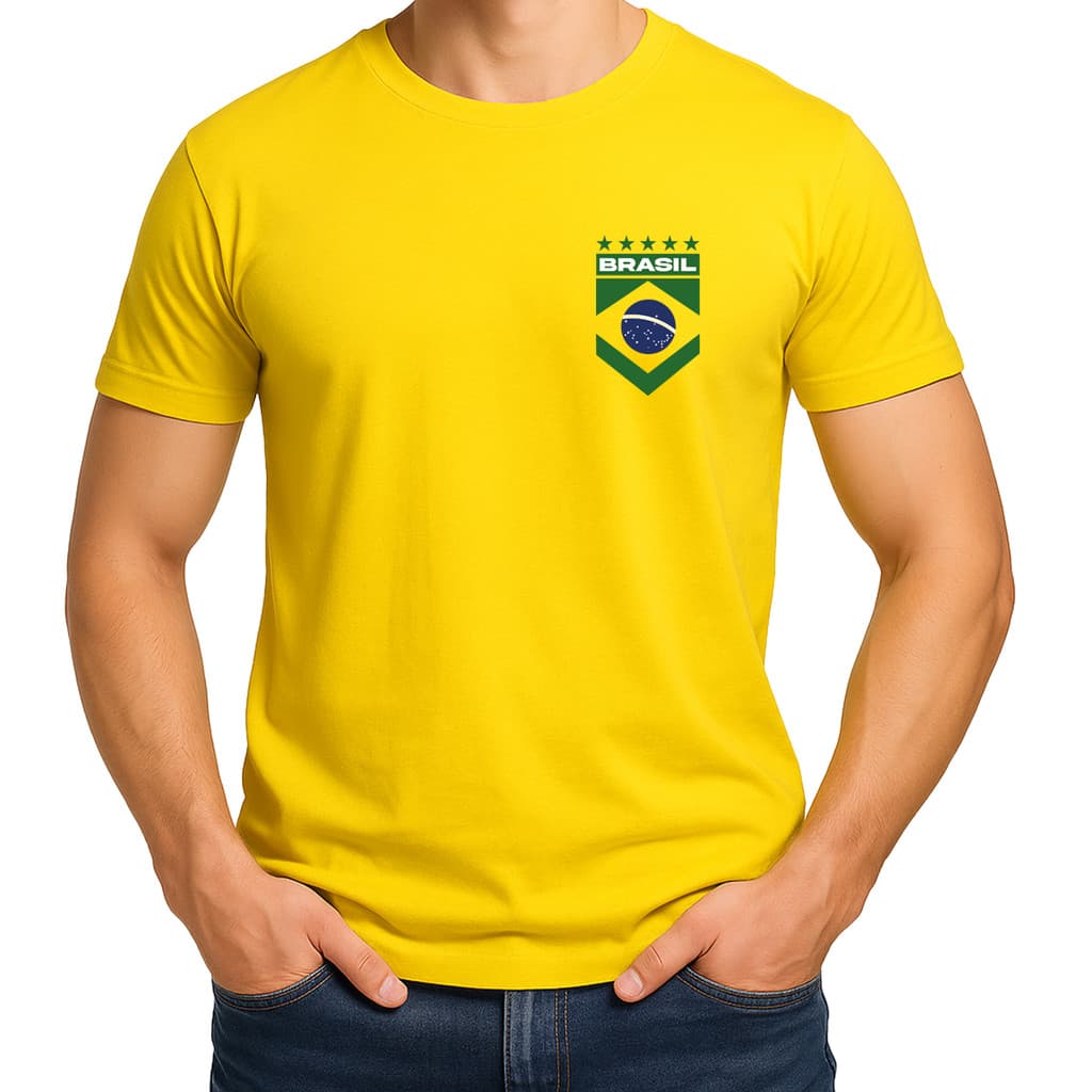 Camisa Camiseta Masculina Feminina 100% Algodão do Brasil Com Nome e Número MD7