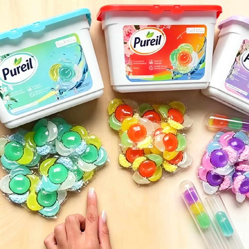 Cápsulas de Limpeza para Roupas com Aroma Duradouro e Fácil de Usar