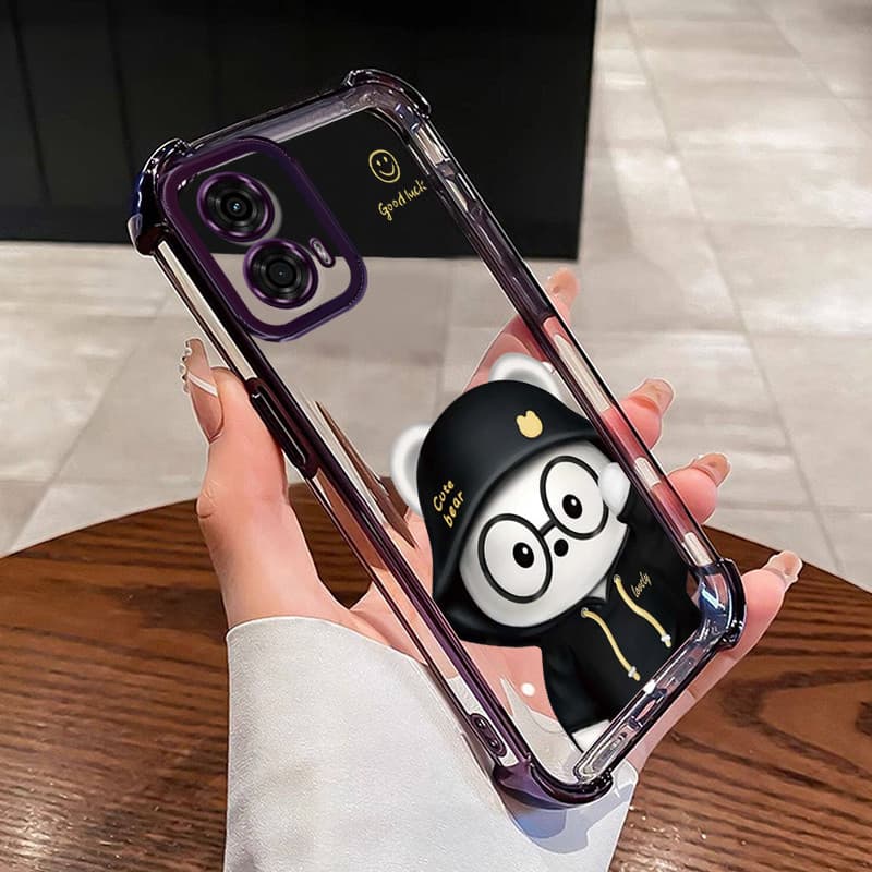Capa Para Motorola Moto G24 Capa Transparente silicone Case Protetora Capas