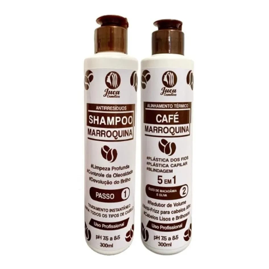 Kit Selagem Plástica Dos Fios Coffe Marroquina 2x300ml Juca