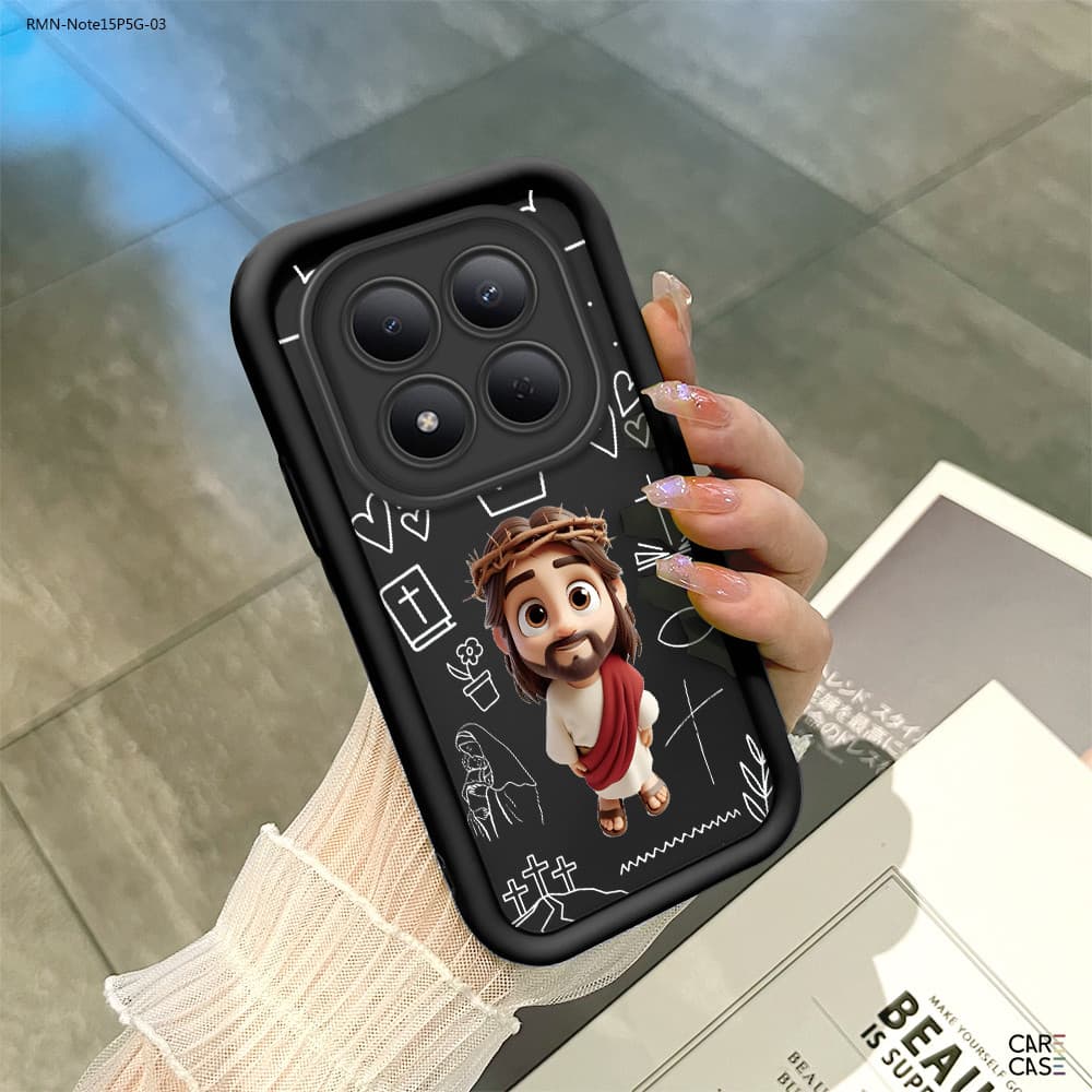 Capa Para Xiaomi Redmi Note 15 Pro 5G Capinha De Celular Macia Preta Silicone  TY6128