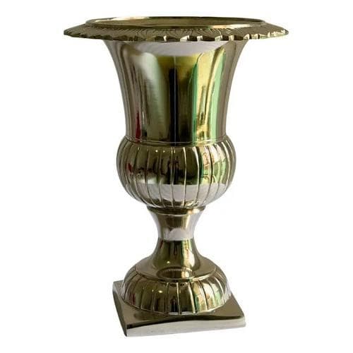 Vaso Medicis Decorativo Com Acabamento Metálico VASO ALUMINIO NIQUEL CM H31,5 L22,5