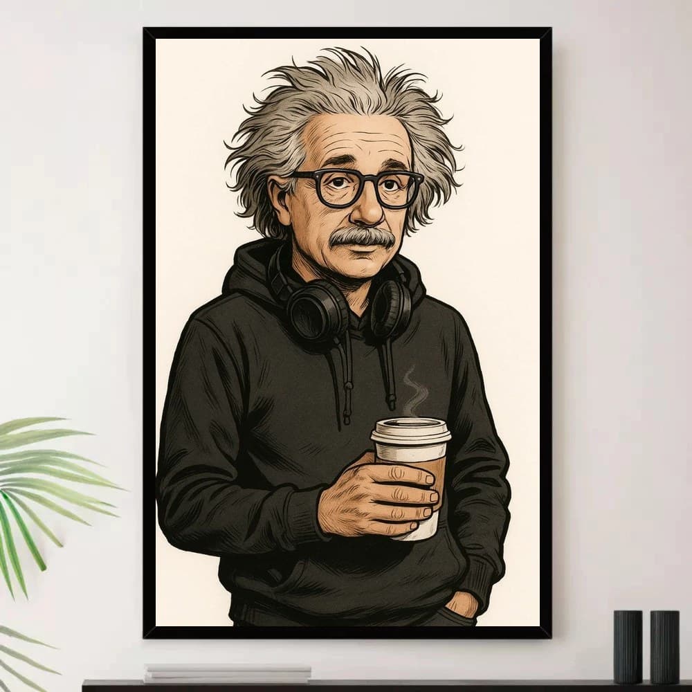 Quadro Placa Decorativa Arte de Alto Contraste Expressão Artística em Branco e Rosa
