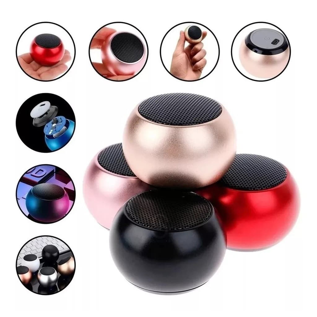 Caixa de Som Bluetooth TWS Mini Speaker Amplificada 3W - Portátil e Compacta