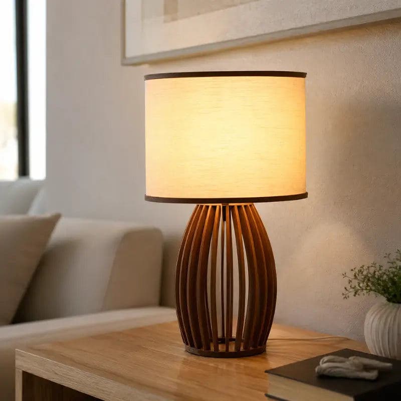 Abajur Para Quarto Cúpula de Linho