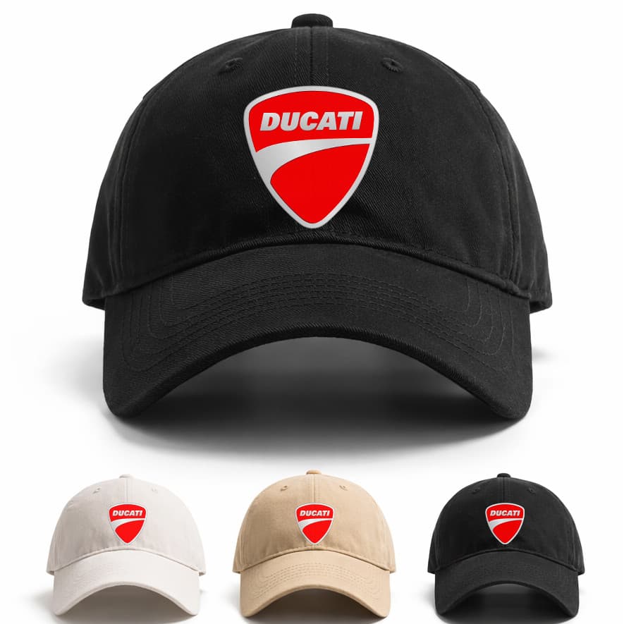 Boné Aba Reta Ajustável Ducati Logo Moto Esportiva Corrida Duas Rodas Automotivo Qualidade Masculino Feminino