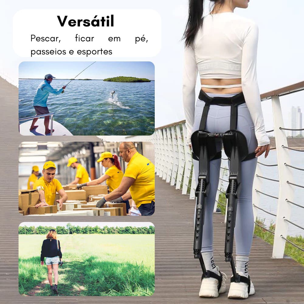 Assento Vestível Dobrável Portátil para Esportes ao Ar Livre Caminhada Altura Ajustável Leve