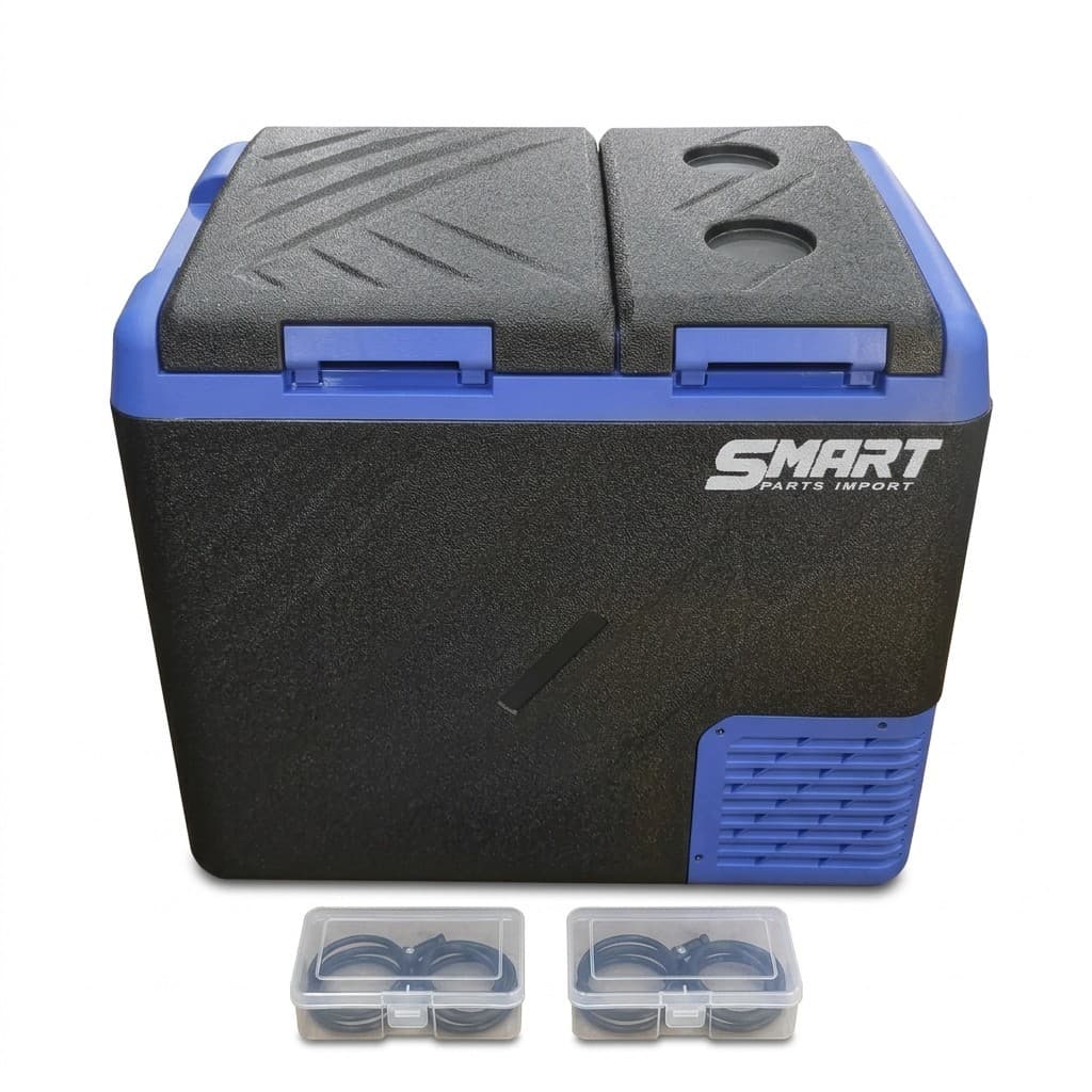 "Refrigerador Portatil 55 Litros Duas Portas Compressor 12V 24V 110V 220V para Motorhome Van Barco",