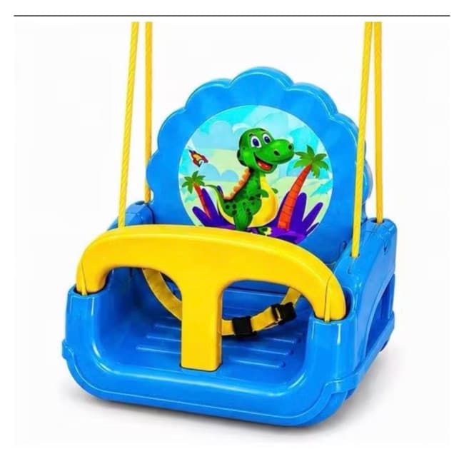 Balanço Infantil 3 em 1 com Cordas Azul Dinossauro