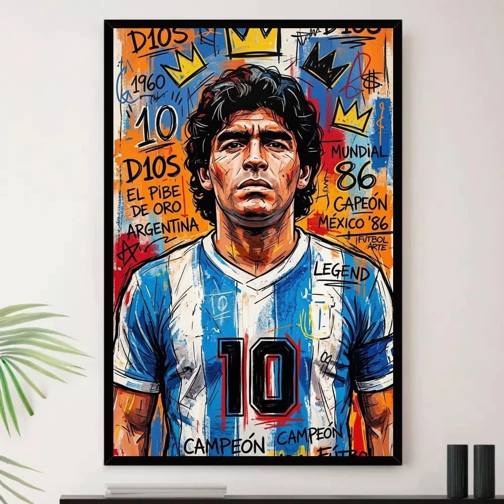 Quadro Placa Decorativa Composição Vibrante Traços Contemporâneos em Azul e Branco