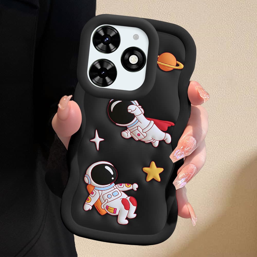 Capa Astronauta Para Infinix Smart 8 Pro HD Plus Hot 40i Capinha Case Fofo Silicone Macia Case MKL 0741