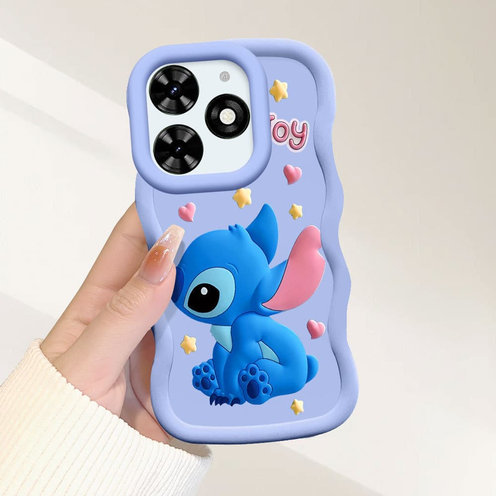 Capinha Stitch Para Infinix Smart 8 Pro HD Plus Hot 40i Capa De Silicone Macia Estilo Simples Macaron Case 0412