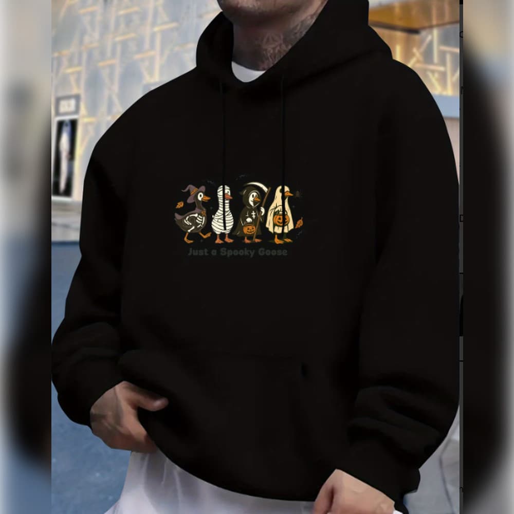 Moletom com Capuz de Estampa Simples, Moletom com Capuz Estiloso, Moletom Casual Masculino  REF-4211