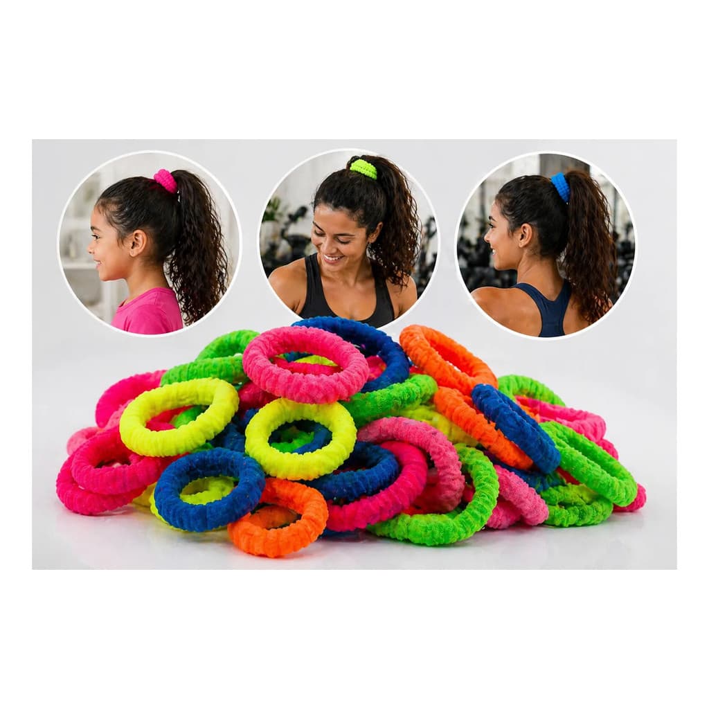 Kit Elastico Rabico Prender Cabelo Xuxinhas Liga Cabelo Xuxa 60 Und