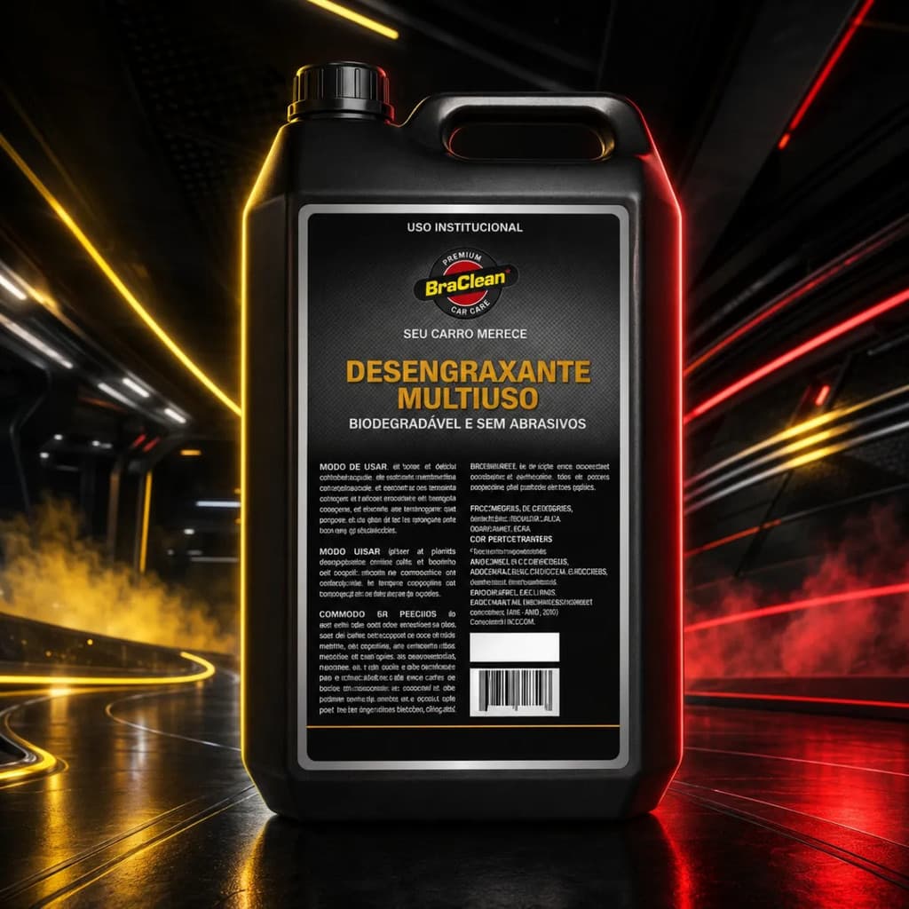 Limpador Automotivo BraClean 5L Chassi Rodas Pneus Caminhão Oficina E Frota Uso Veicular Externo